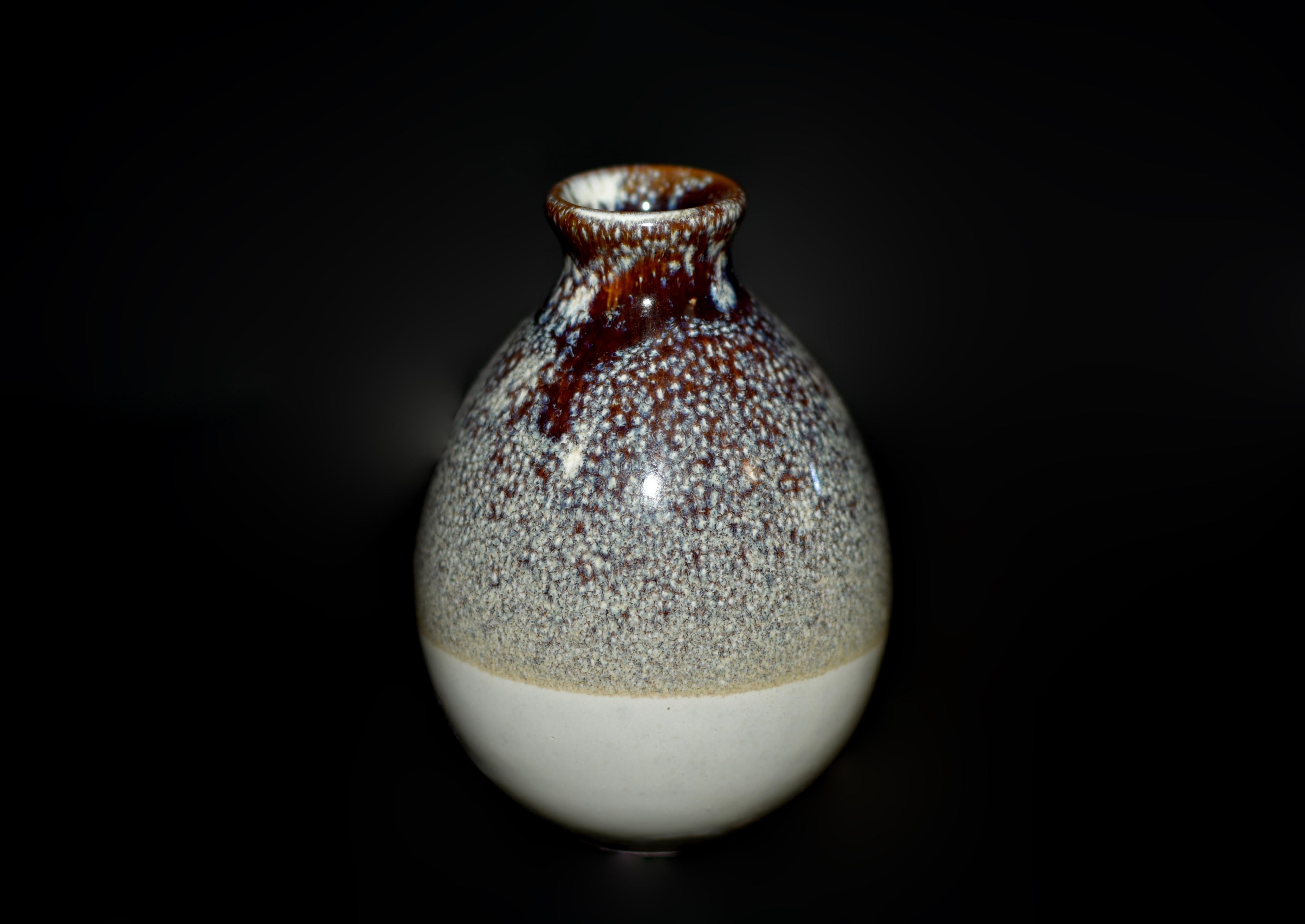 Cinque bottiglie di vino in ceramica giapponese Jian Vases Red Gradient in vendita 11