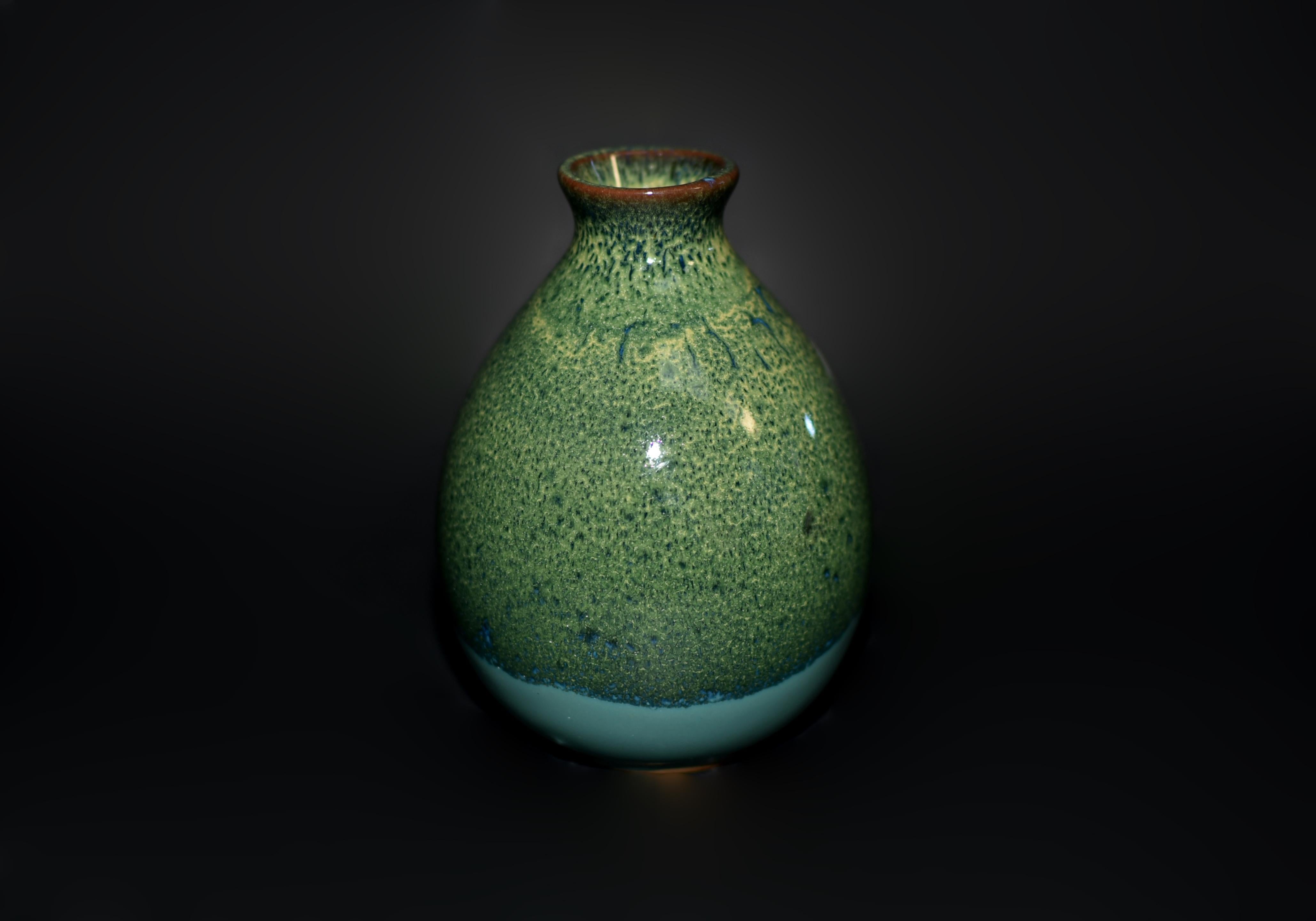 Cinque bottiglie di vino in ceramica giapponese Jian Vases Red Gradient in vendita 3