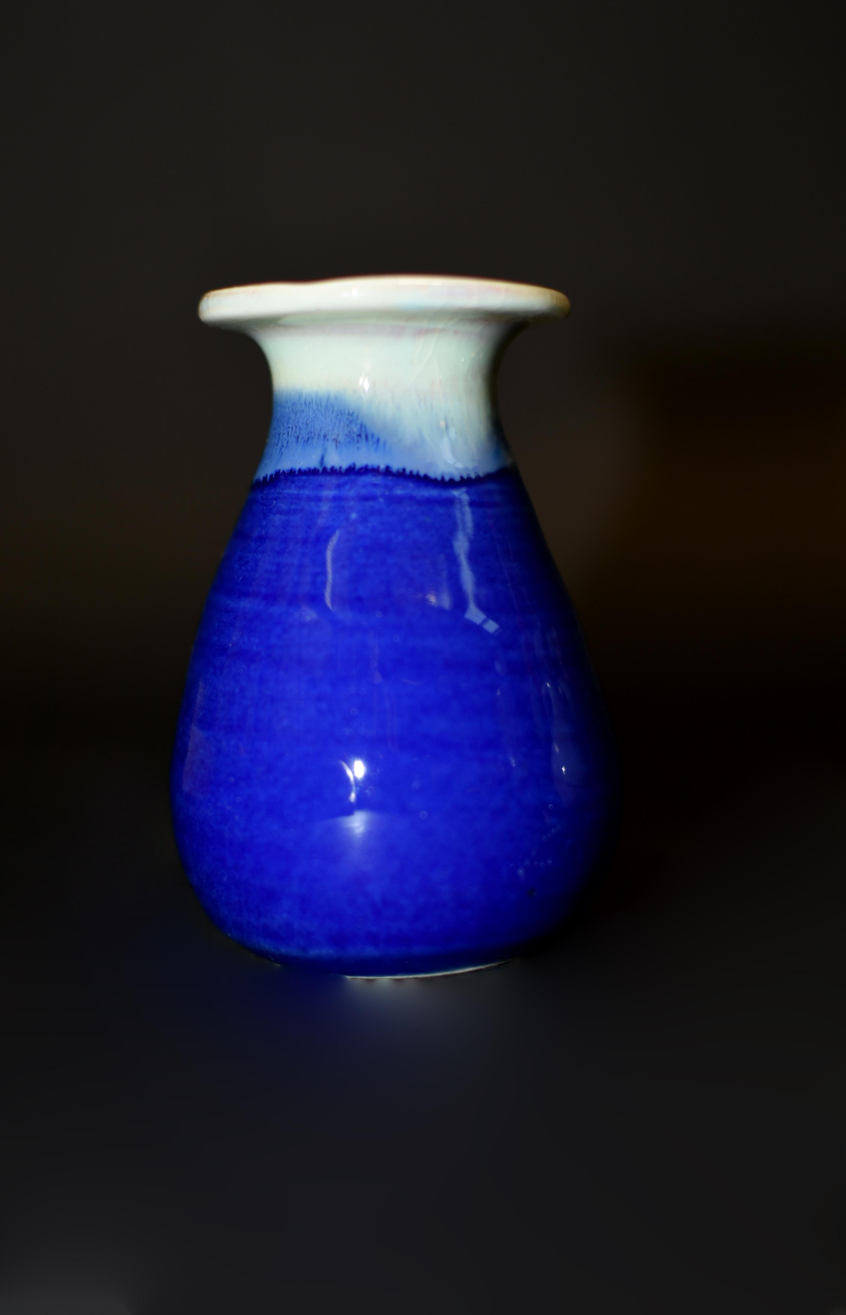 Five Japanese Wabi Sabi Small Glazed Pottery Vases  6