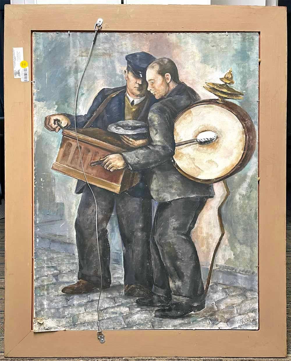 Peinture « Five Josephs », importante peinture Art Déco avec nus masculins, Provincetown, années 1930 en vente