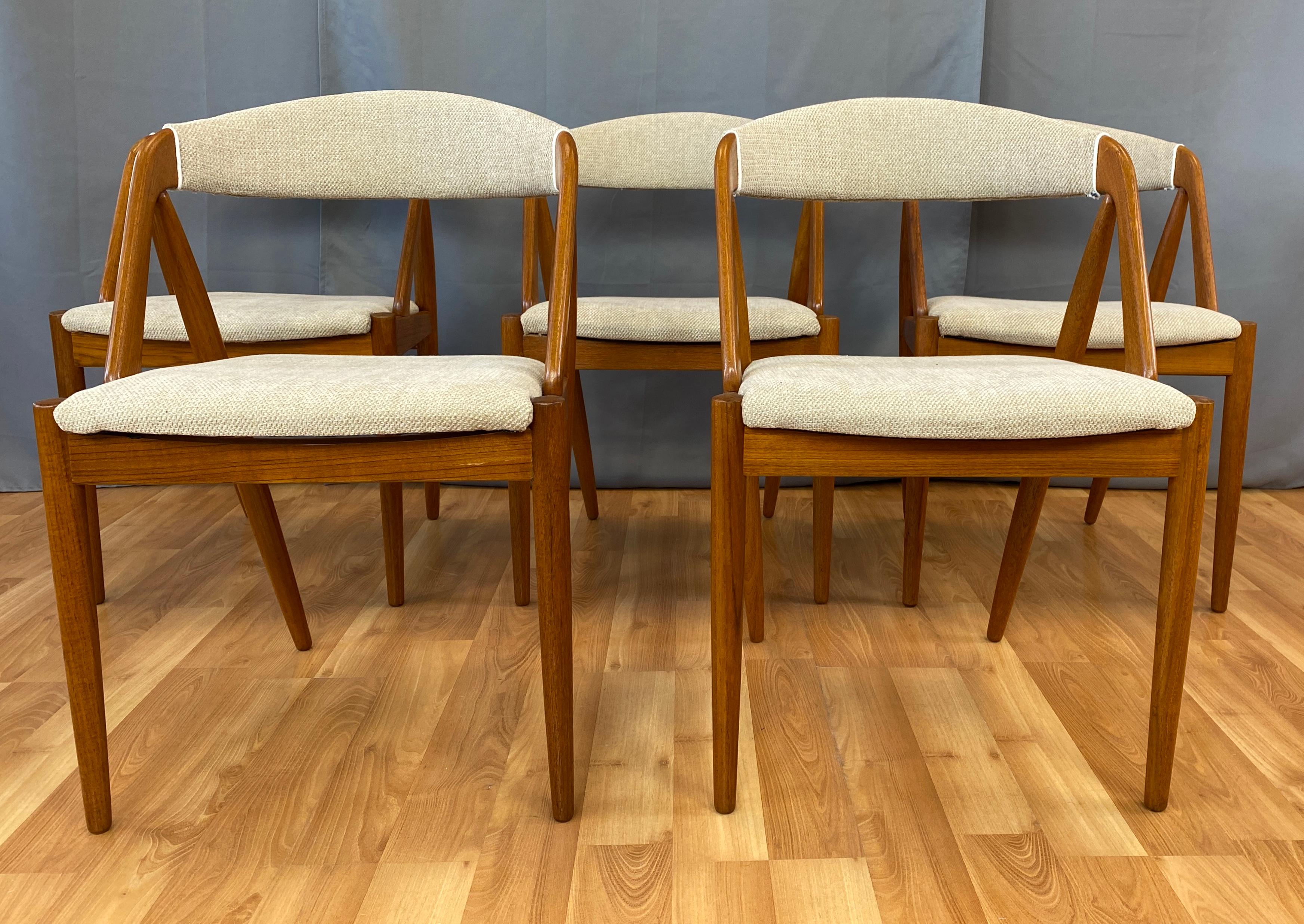 Five Kai Kristiansen Designed Teak Model 31 Dining Chairs In Good Condition In San Francisco, CA