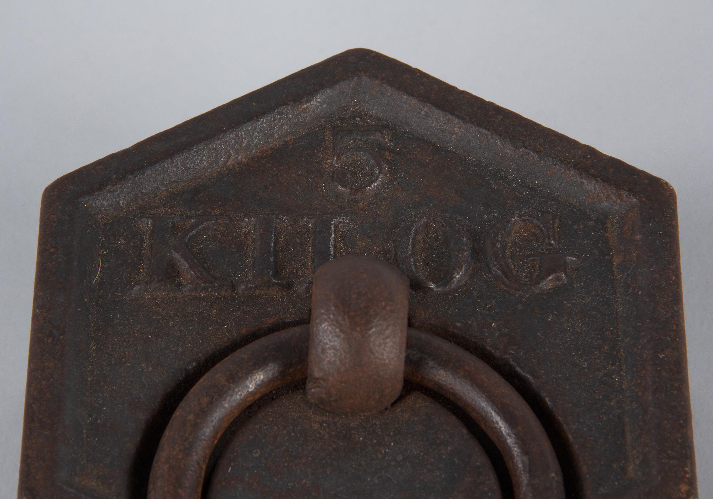 French Five Kilogram Iron Scale Weight, France, Early 1900s