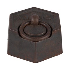 Antique Five Kilogram Iron Scale Weight, France, Early 1900s