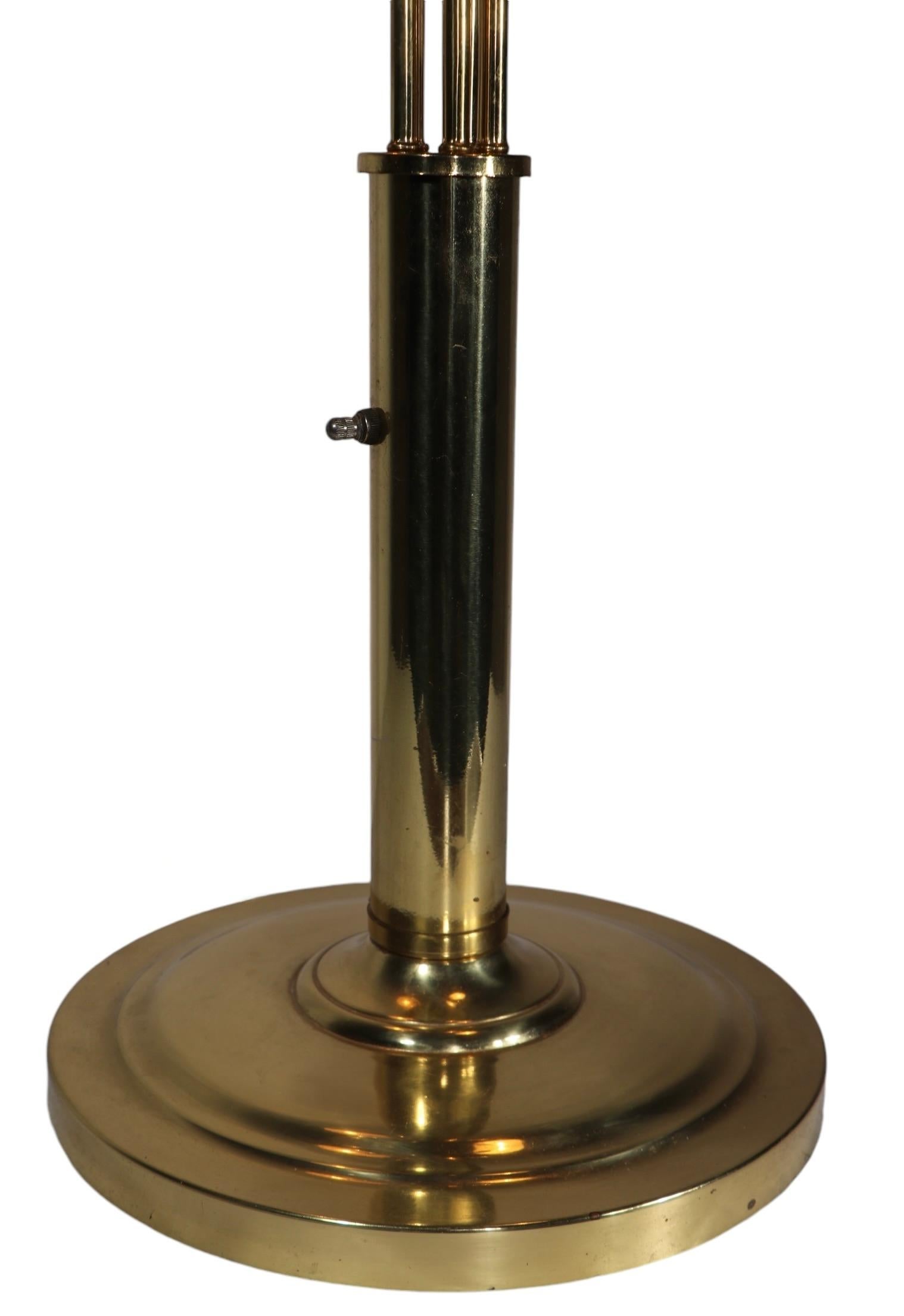 Five Light Brass Orb Table Lamp Circa `1970's att. to Robert Sonneman In Good Condition In New York, NY
