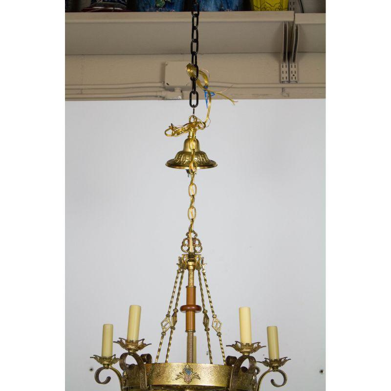 American Five Light Gothic Revival Chandelier For Sale