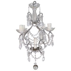 Five-Light Rock Crystal Beaded Chandelier