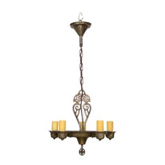 Antique Five Light Tudor Chandelier
