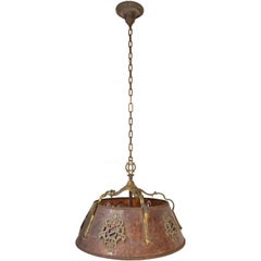 Five-Light Tudor Chandelier with Mica Shade