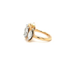 Five Marquise Diamond 2.13 Carat Diamond Ring in 18K Rose Gold