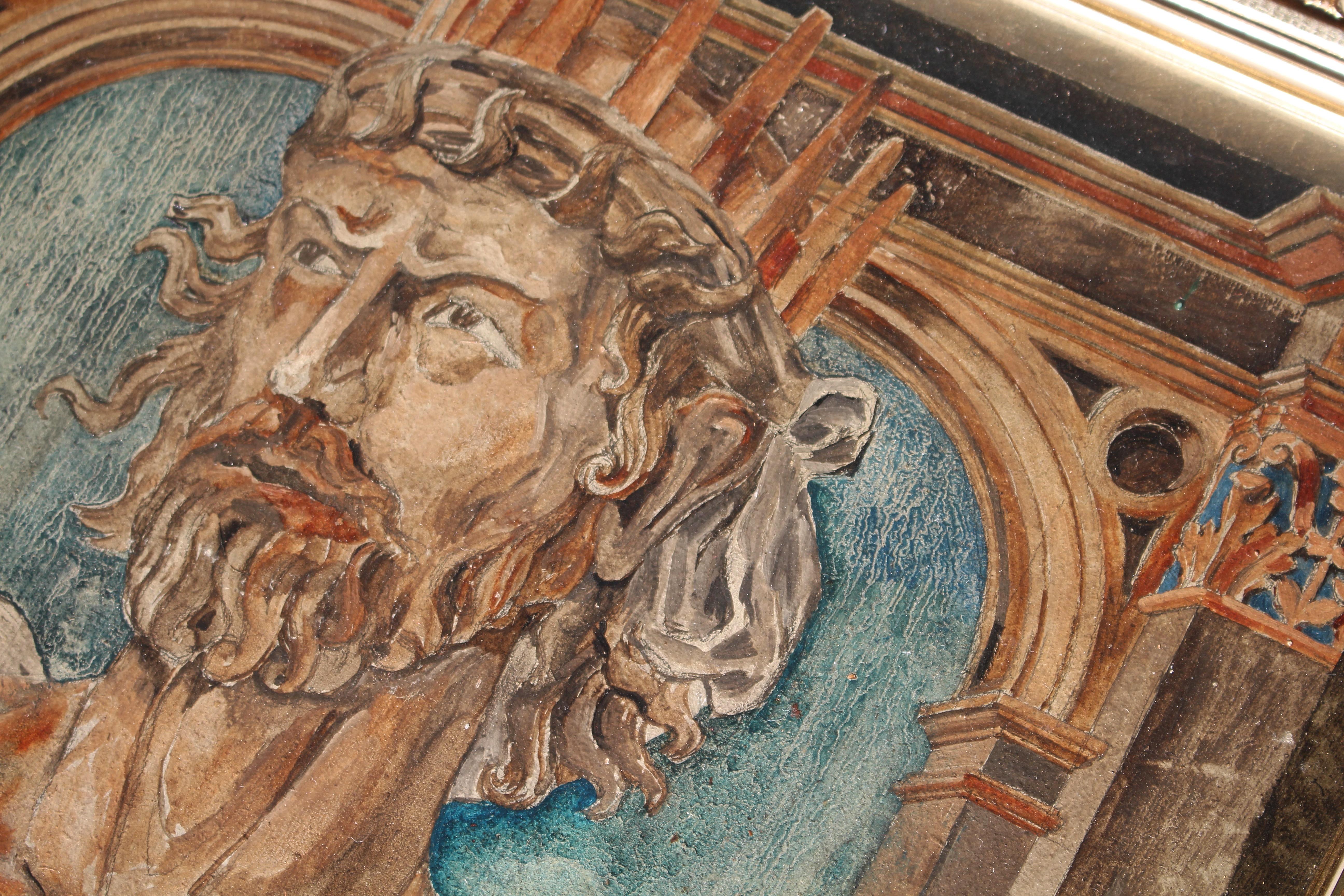 Cinco óleos sobre tabla de mediados del siglo XX de arte popular mítico Retratos de reyes Pintado a mano en venta