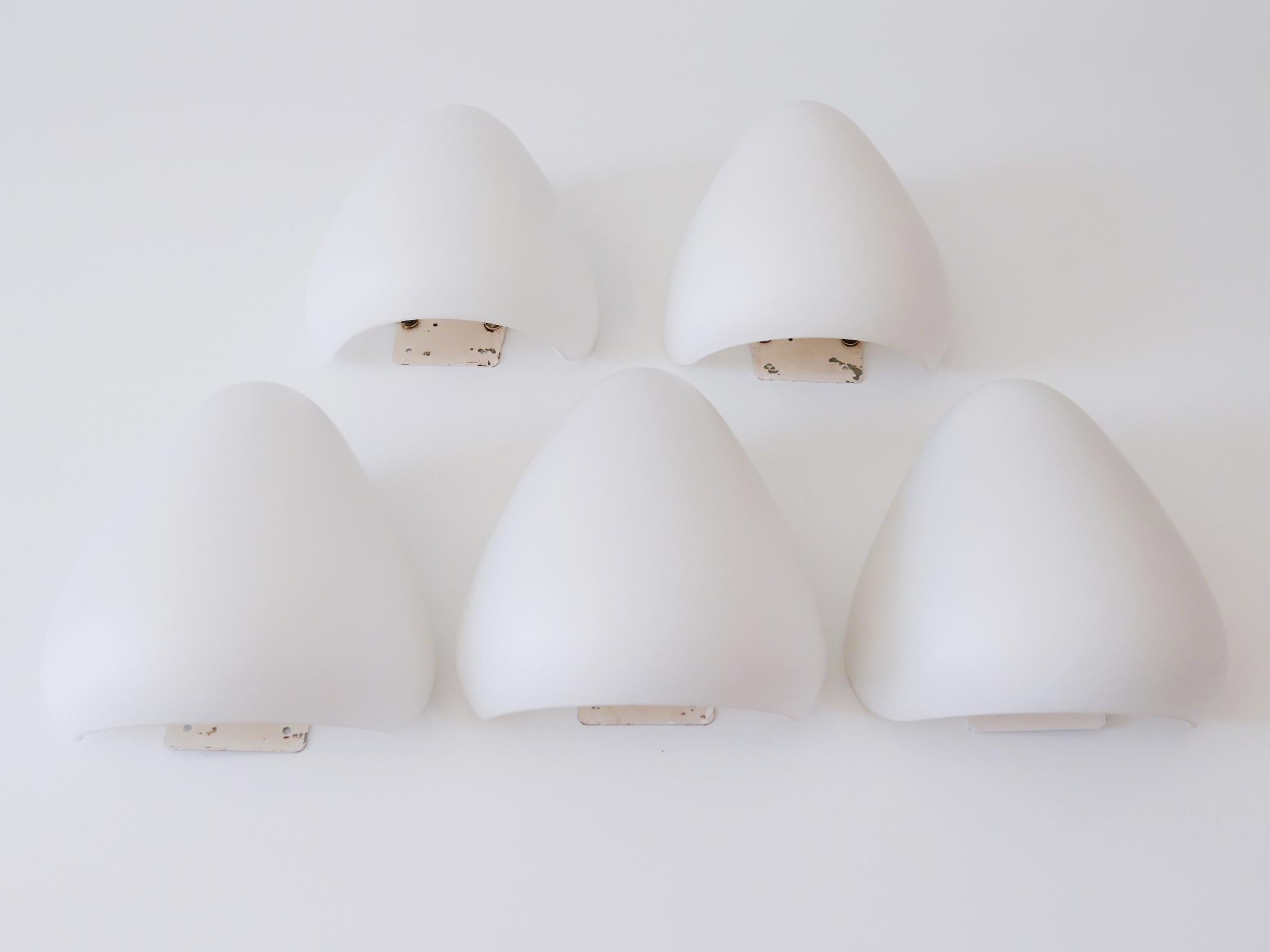 Midcentury Modern Wall Lamps Corno by Wilhelm Wagenfeld for Peill & Putzler 1952 For Sale 3