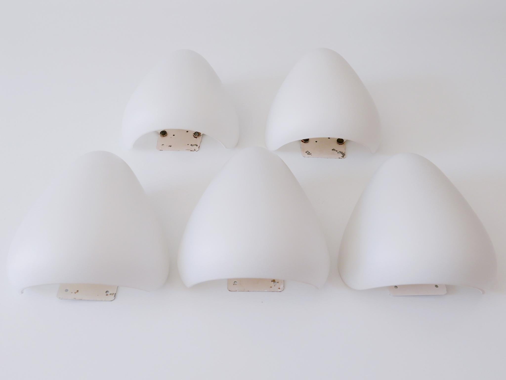 Midcentury Modern Wall Lamps Corno by Wilhelm Wagenfeld for Peill & Putzler 1952 For Sale 4
