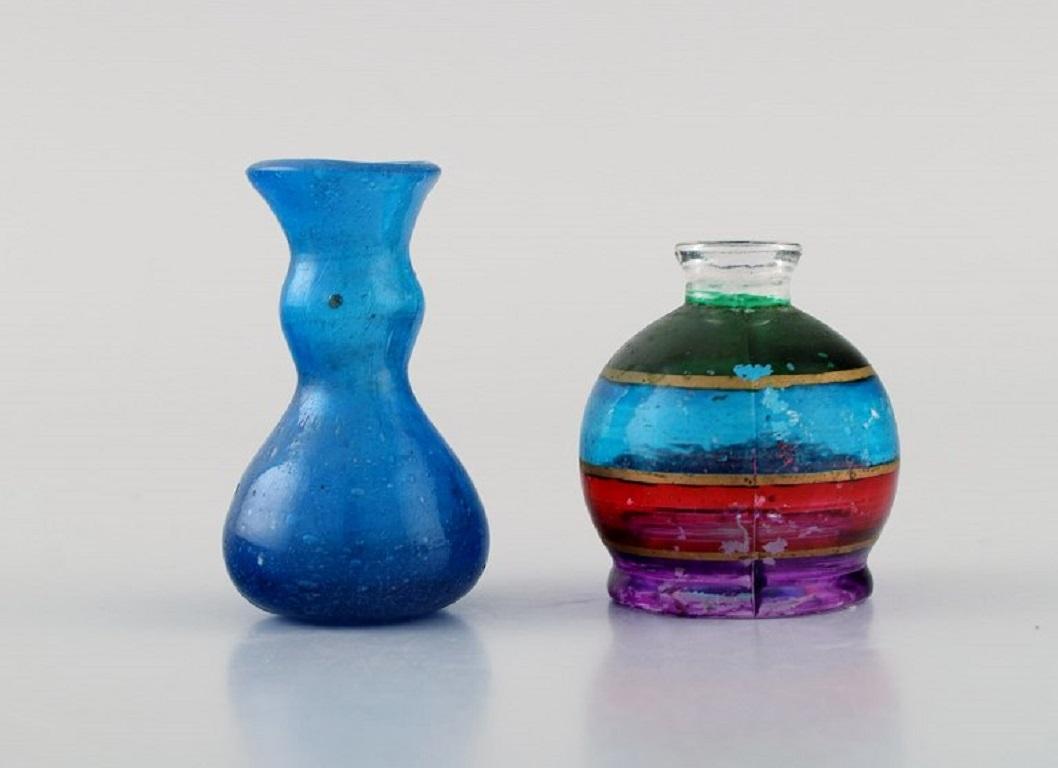 Five Miniature Vases in Art Glass, 20th Century In Excellent Condition For Sale In Copenhagen, DK