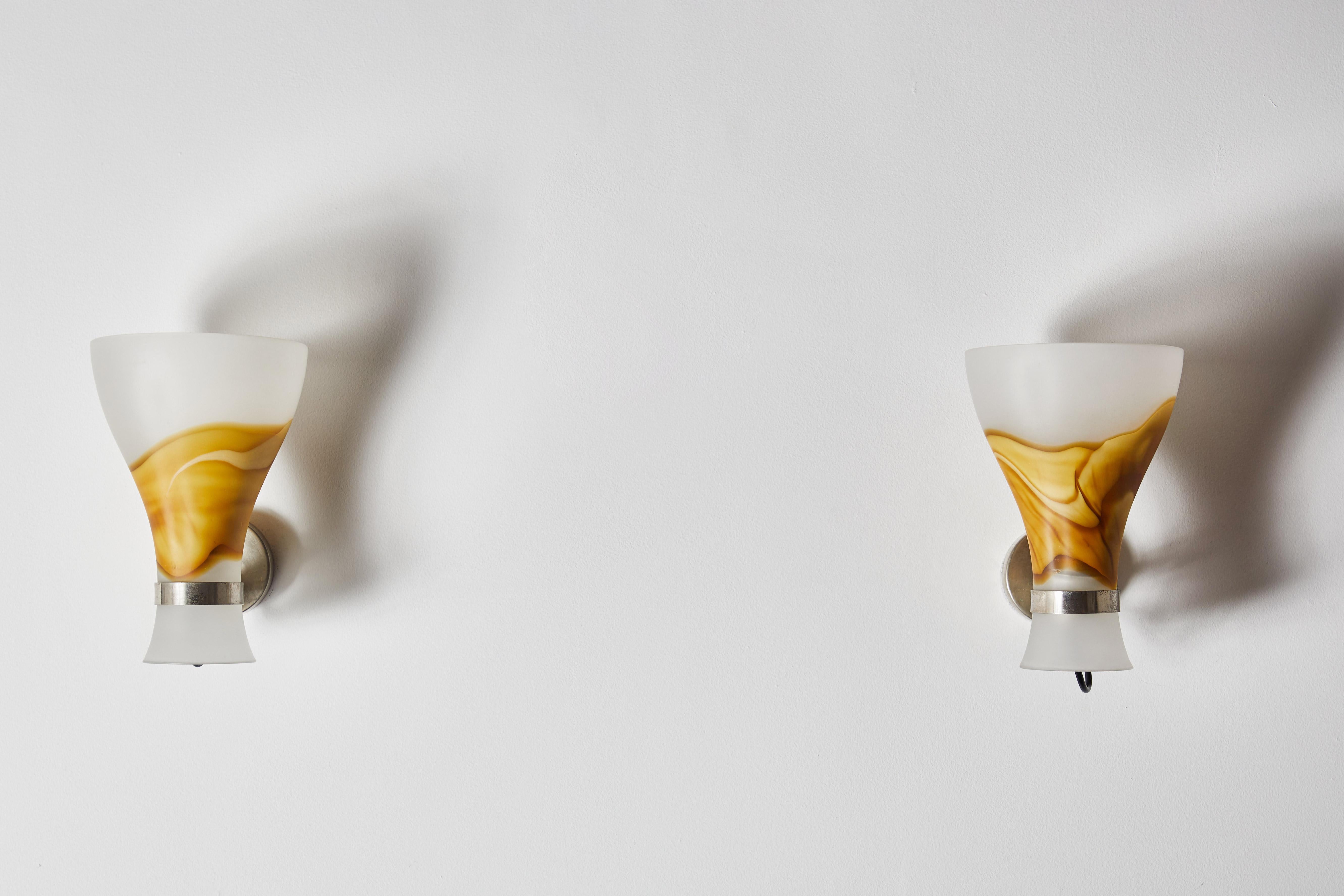 Plated Model 802.1 Sconces by Tobia Scarpa for Venini For Sale