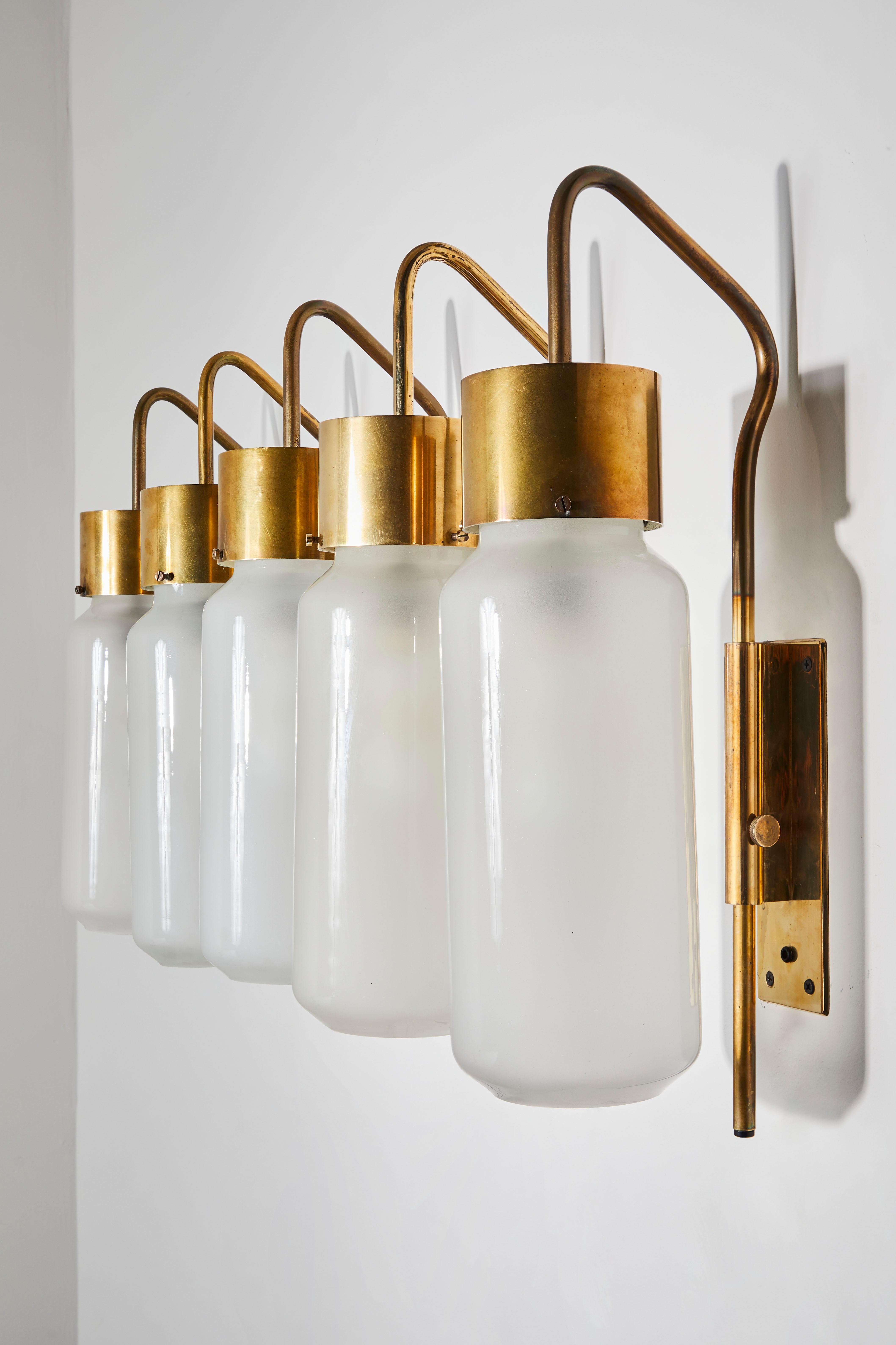 Mid-20th Century Single Model Lp10 Bidone Wall Light by Luigi Caccia Dominioni for Azucena For Sale