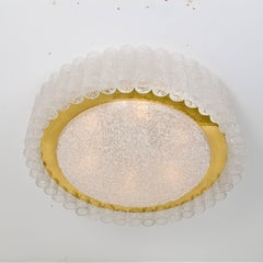 Five Modern Flush Mounts by Doria, Two Sizes, 1960