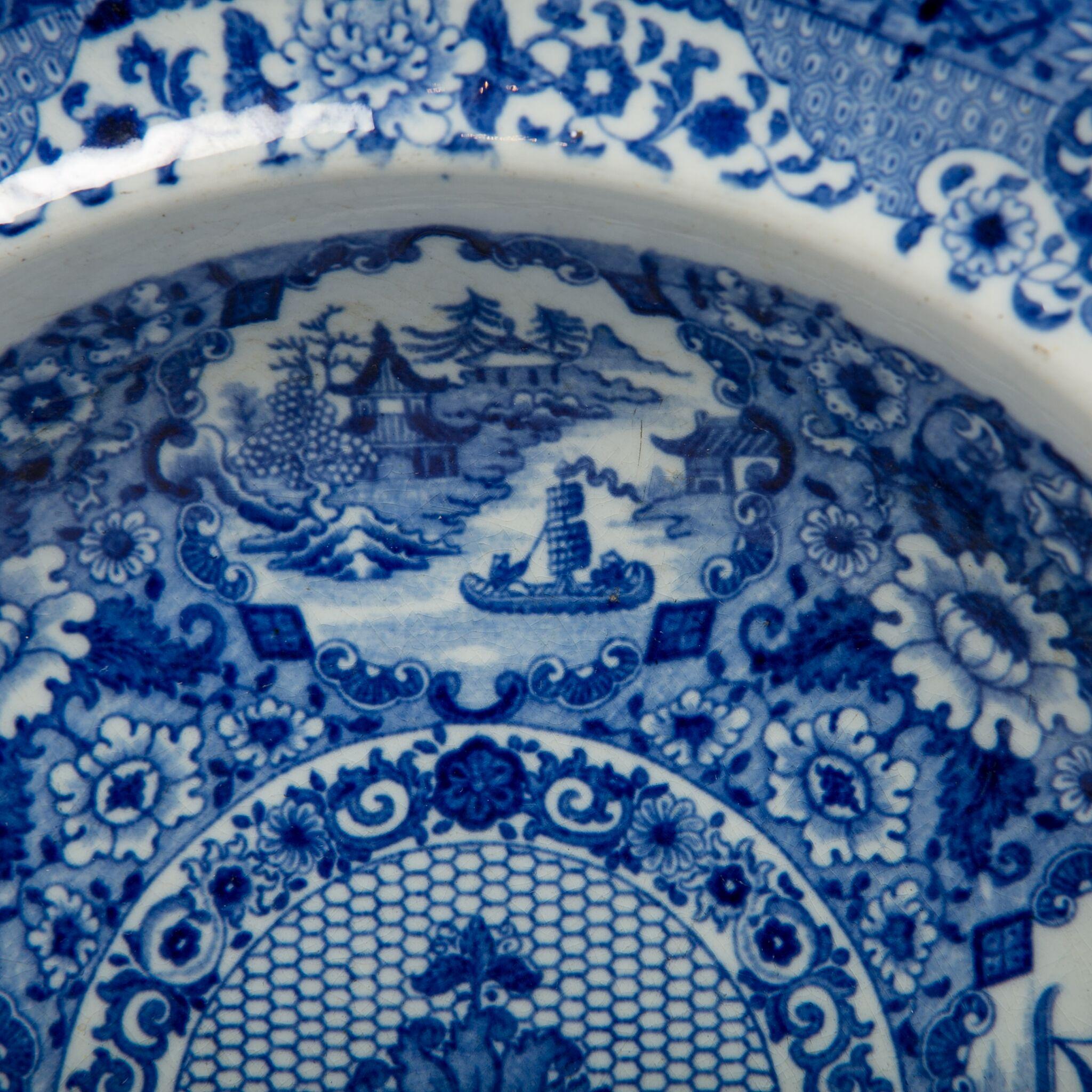 blue and white dishes made in england