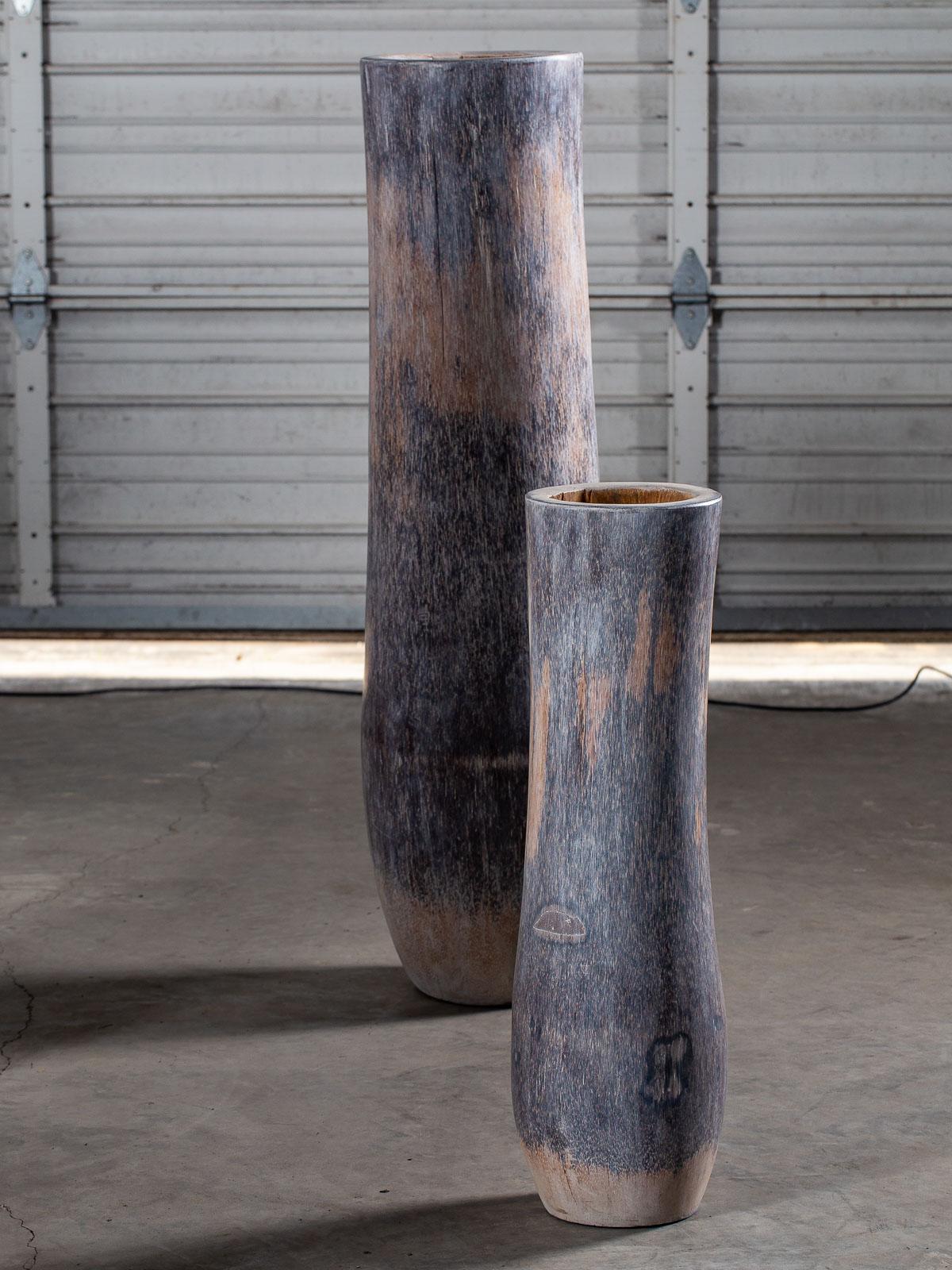 Five Organic Modern Palmwood Tree Sculptures Sumatra Indonesia For Sale 9
