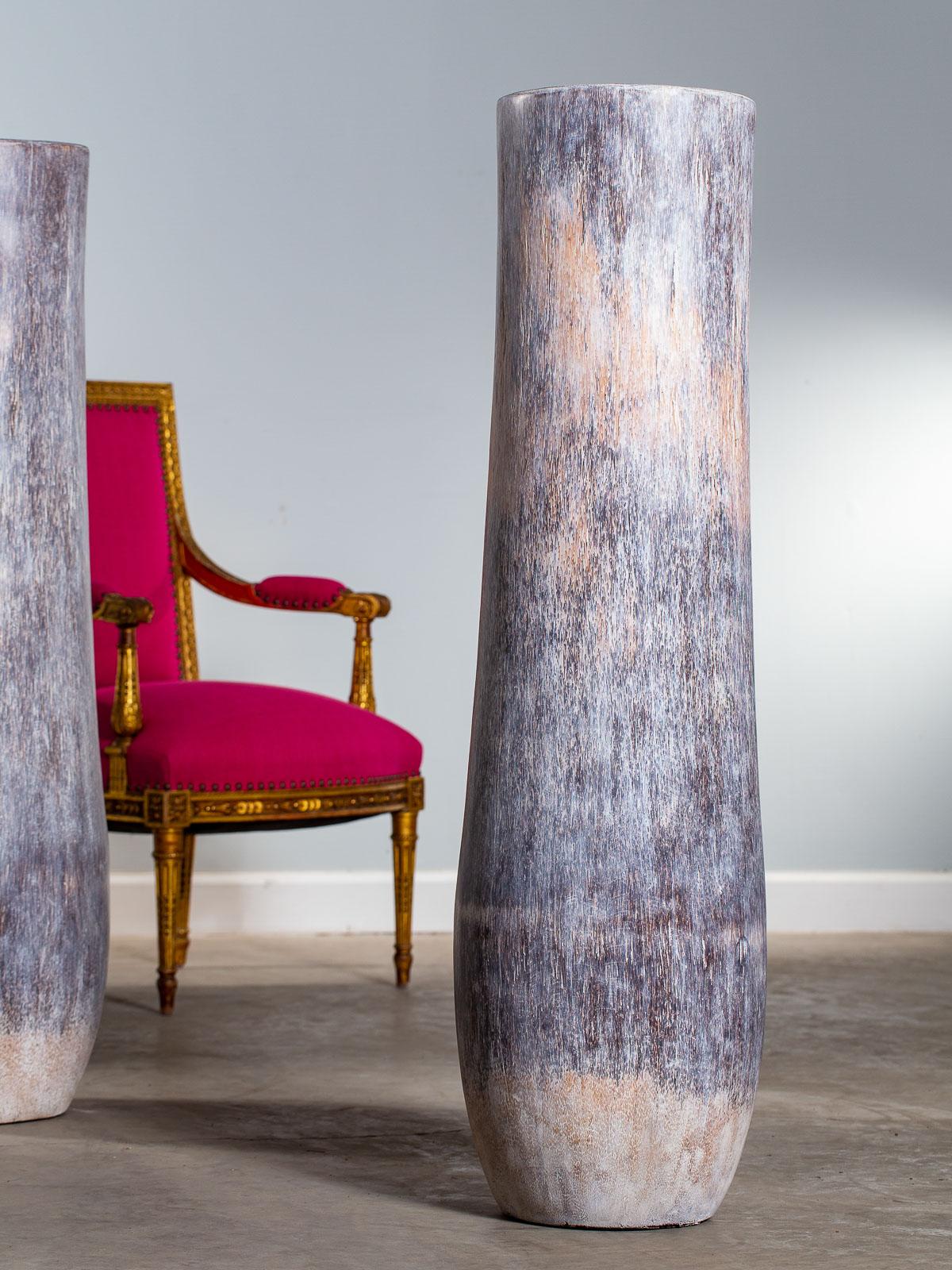 Five Organic Modern Palmwood Tree Sculptures Sumatra Indonesia For Sale 3