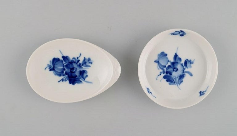 Five Parts Royal Copenhagen Blue Flower Braided Porcelain For Sale