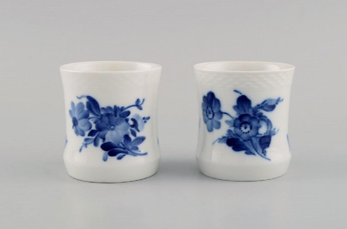 Hand-Painted Five Parts Royal Copenhagen Blue Flower Braided Porcelain For Sale