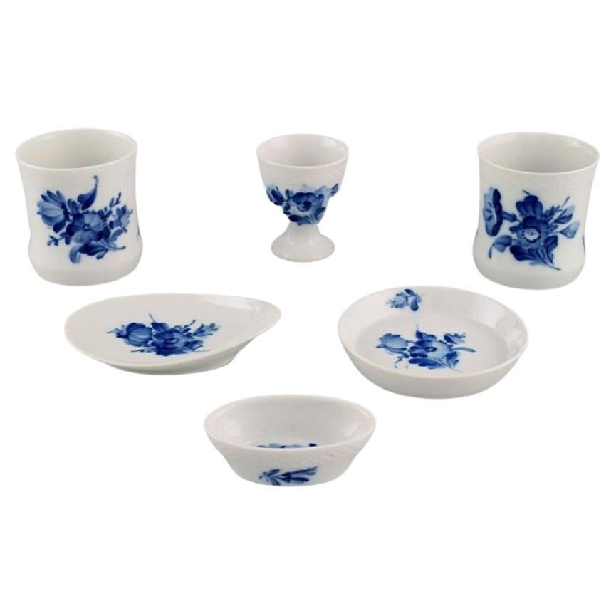 Five Parts Royal Copenhagen Blue Flower Braided Porcelain For Sale