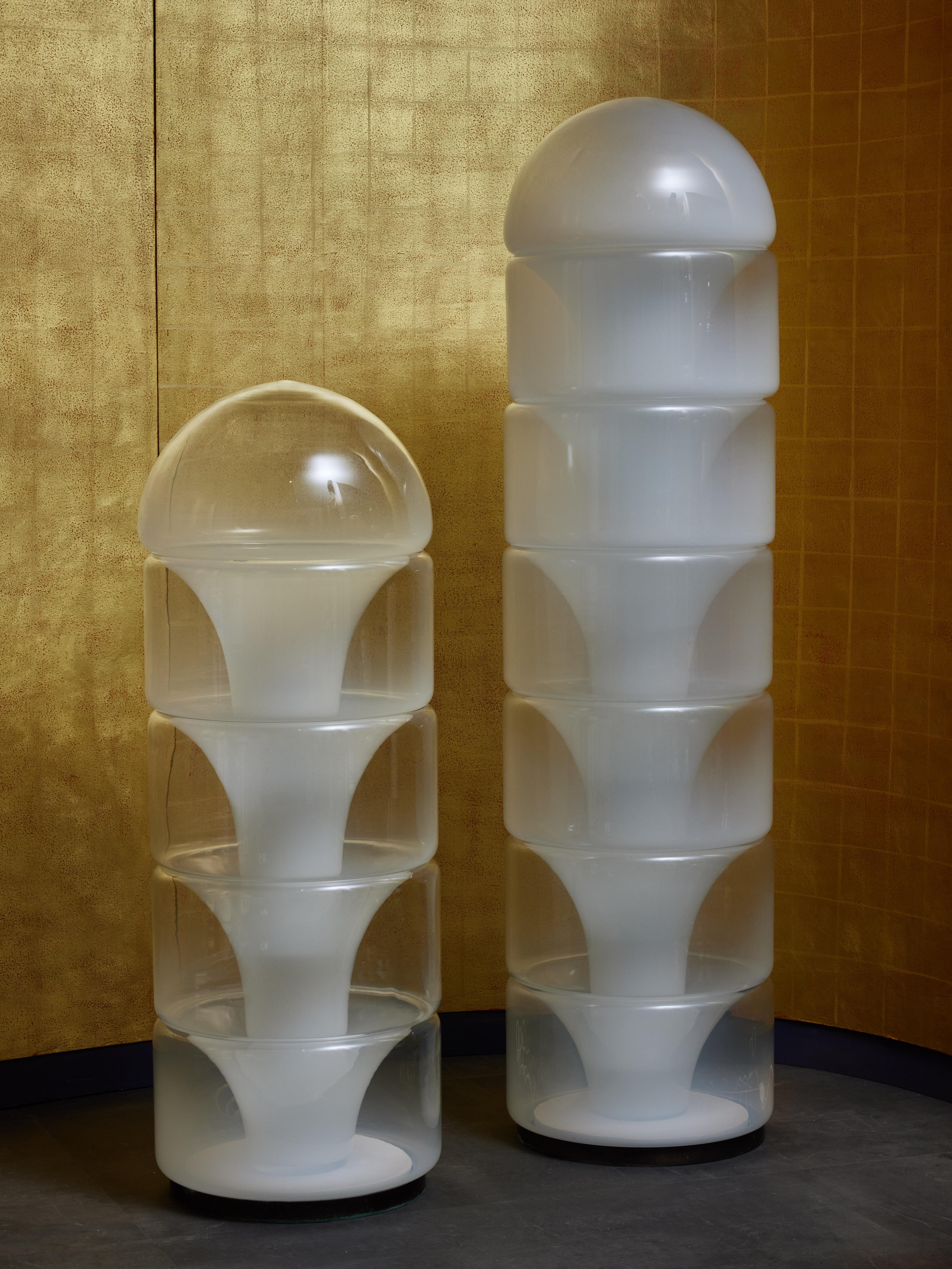 Mid-Century Modern Five Parts Sfumato Floor Lamp by Carlo Nason for Mazzega For Sale