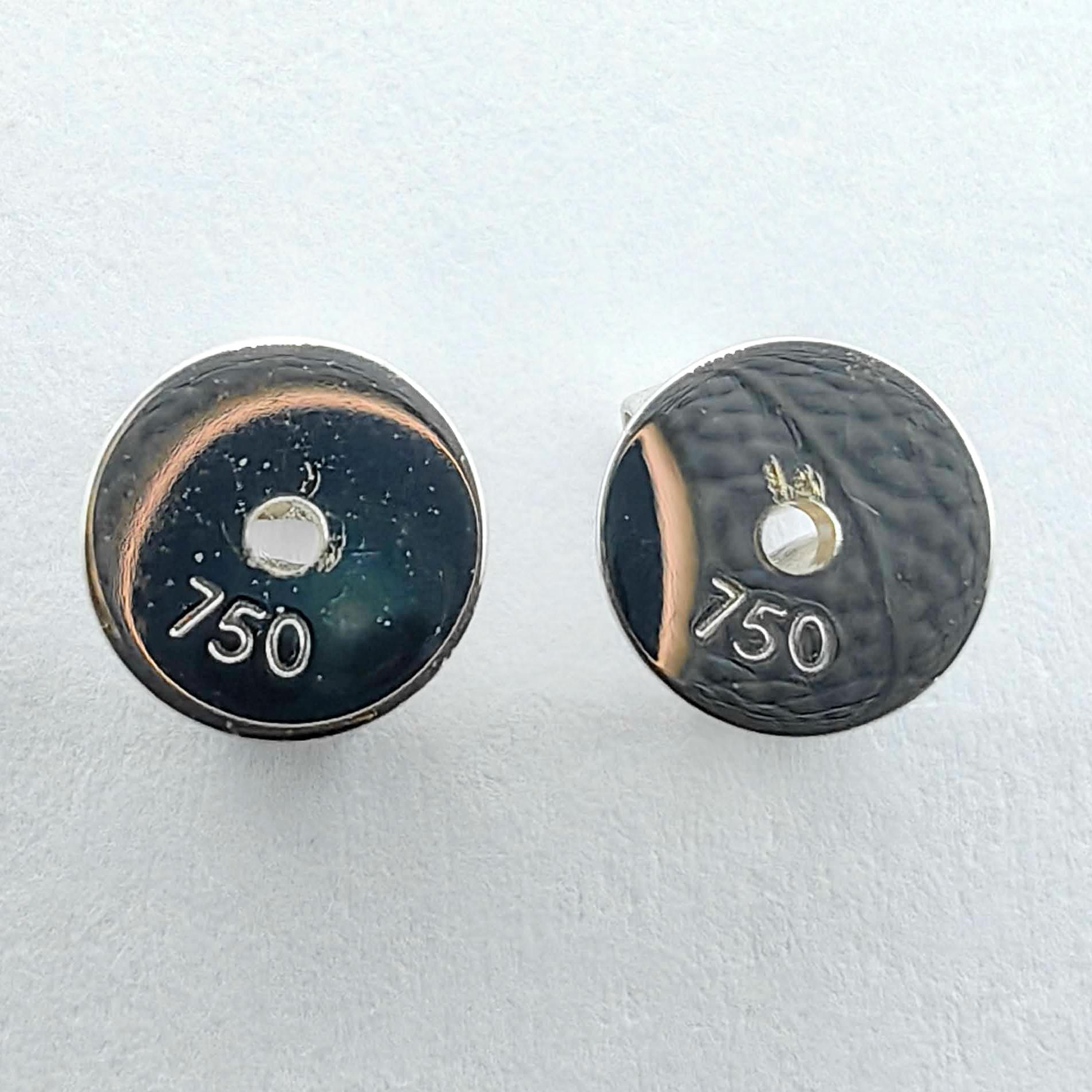 Fünfblättrige Blume mit rundem Brillantschliff Diamant-Ohrstecker aus 18K Weißgold im Angebot 6