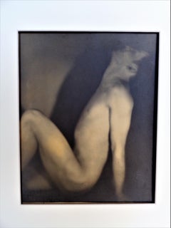 Five Pictorialist Gelatin Silver Print Photographs Male Nudes, Circa 1900
