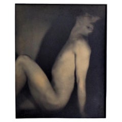 Five Pictorialist Gelatin Silver Print Photographs Male Nudes, Circa 1900