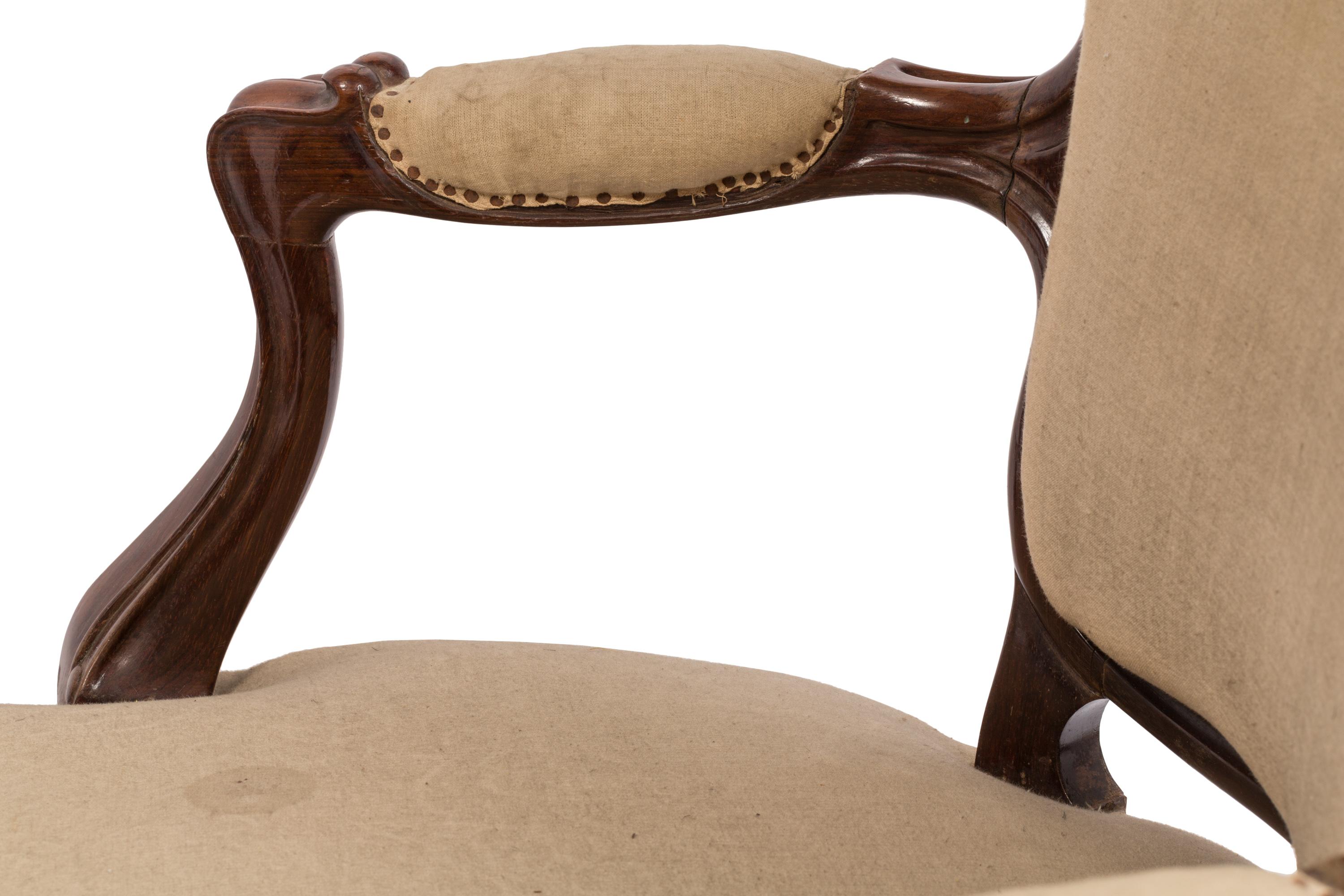 Ensemble canapé et chaise Isabelina du 19e siècle, cinq pièces en vente 3