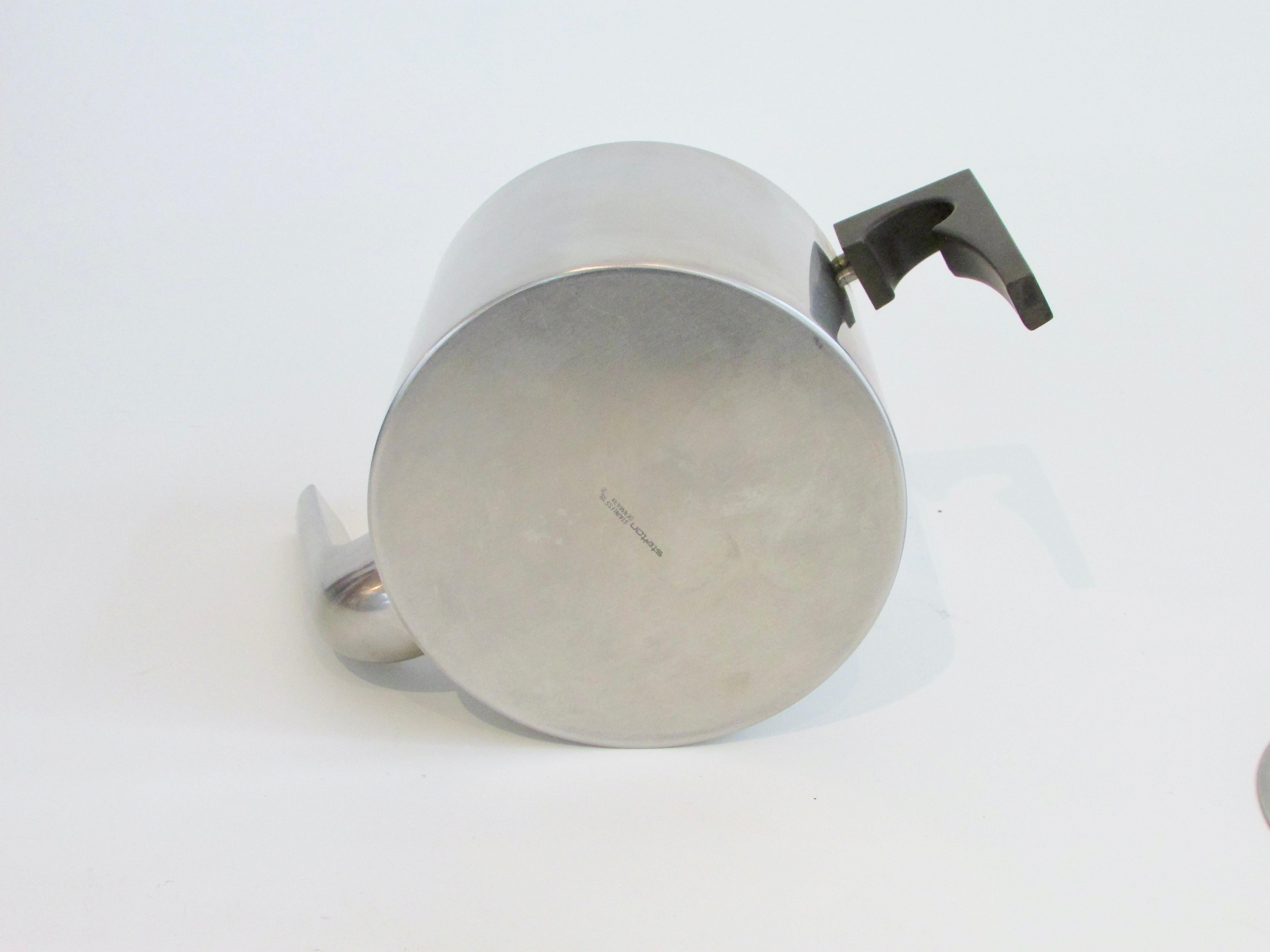 Five piece Arne Jacobsen Stelton stainless steel modernist tea service For Sale 11