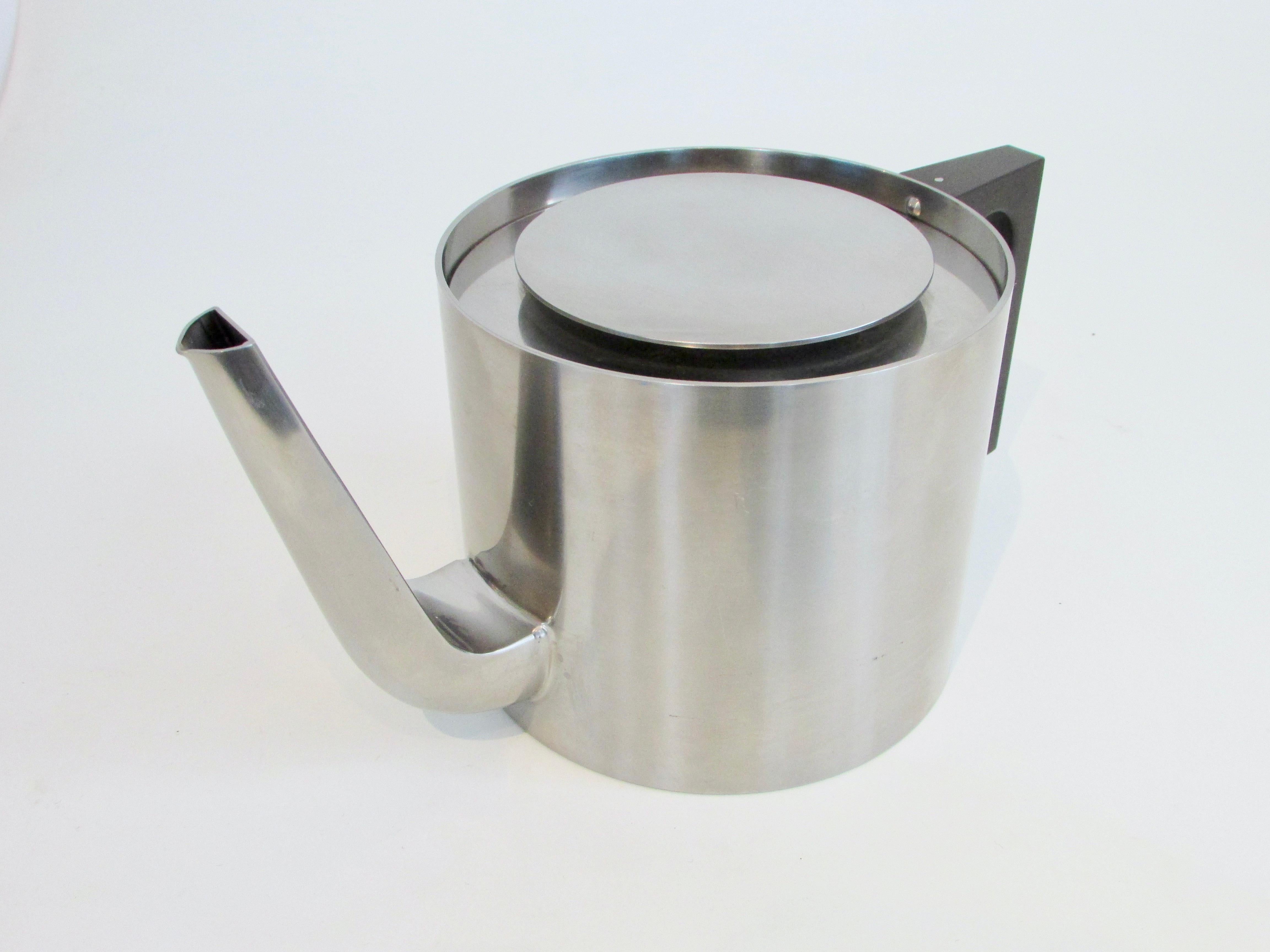 Danish Five piece Arne Jacobsen Stelton stainless steel modernist tea service For Sale