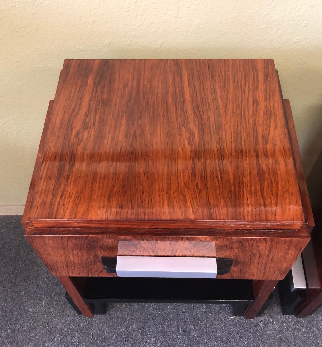 Five-Piece Art Deco Bedroom Set in Rosewood by Donald Deskey for Widdicomb 2