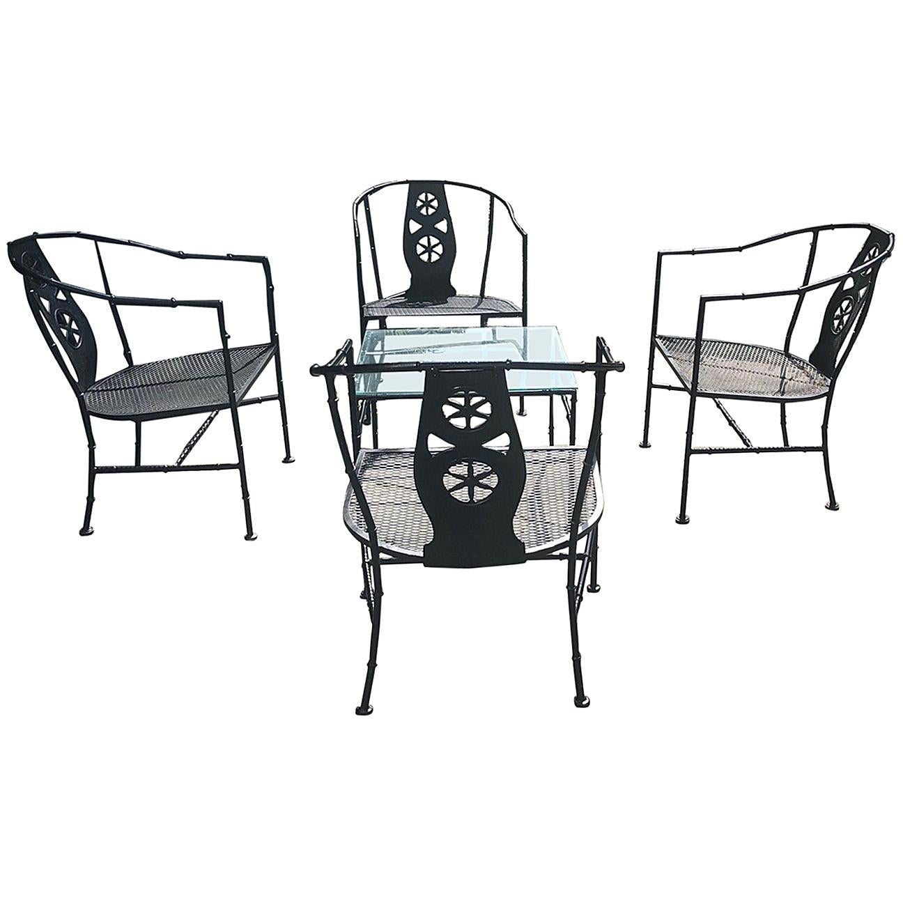 Five-Piece Black "Montego" Patio Set