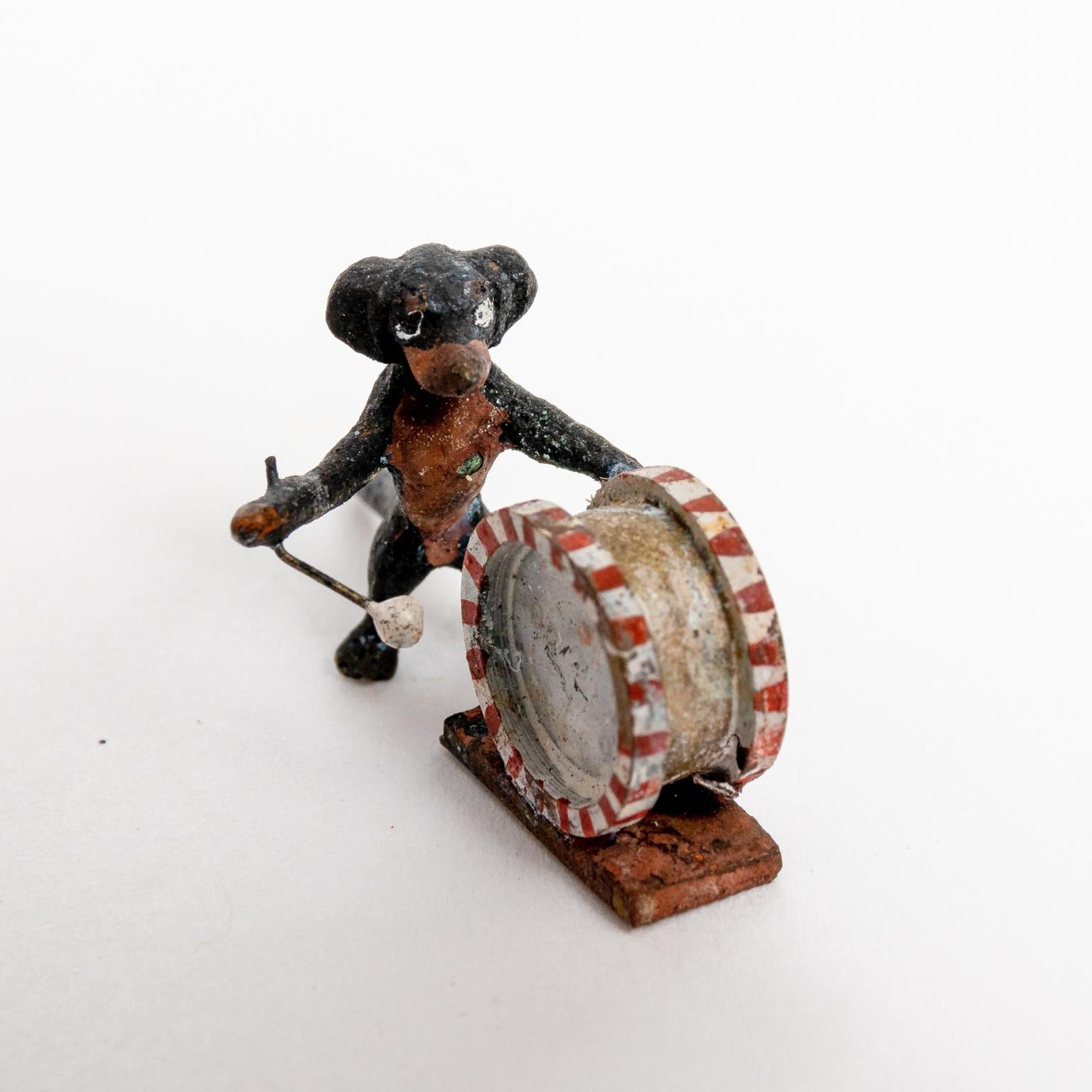 Cold-Painted Five Piece Cold Painted Bronze Dachshund Band