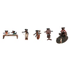 Five Piece Cold Painted Bronze Dachshund Band