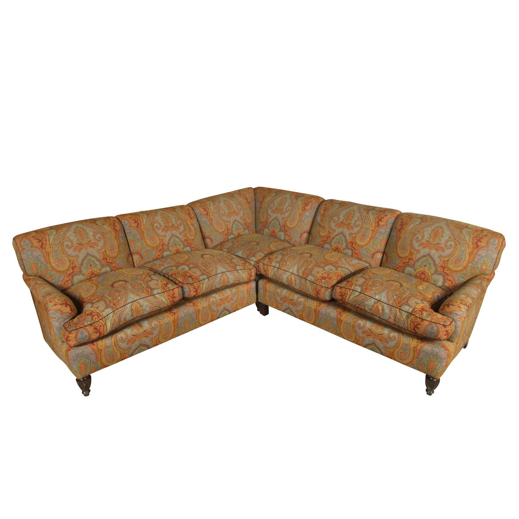 paisley sectional sofa