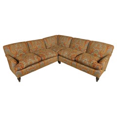 Five Piece Custom Sectional Etro Style Paisley Sofa