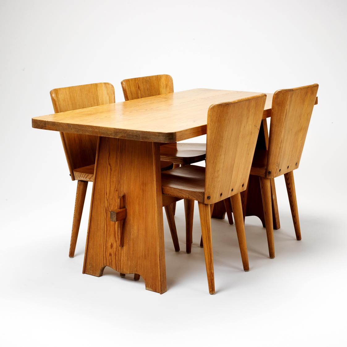 Five-Piece Dining Set by Göran Malmvall for Karl Andersson & Söner, Sweden, 1950 For Sale 2