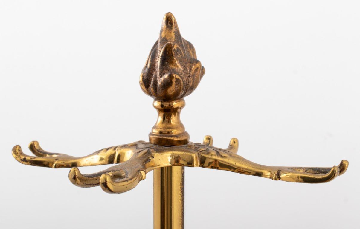 Fünf Pieces Kaminbesteck aus vergoldeter Bronze im Zustand „Gut“ im Angebot in New York, NY