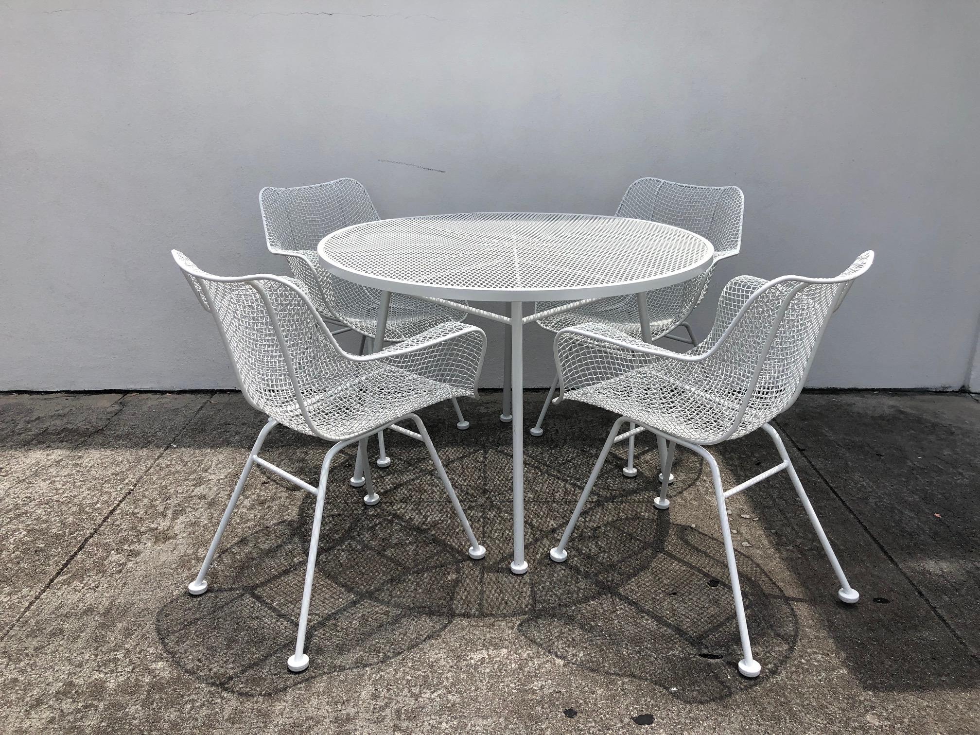 Five Piece Patio Dining Table and Chairs by Russell Woodard 6