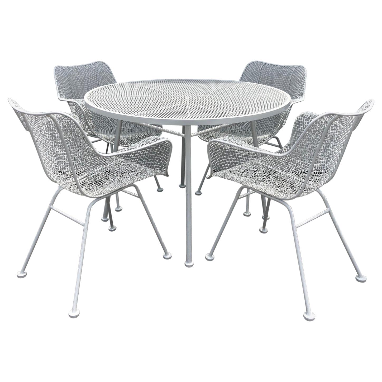 Five Piece Patio Dining Table and Chairs by Russell Woodard