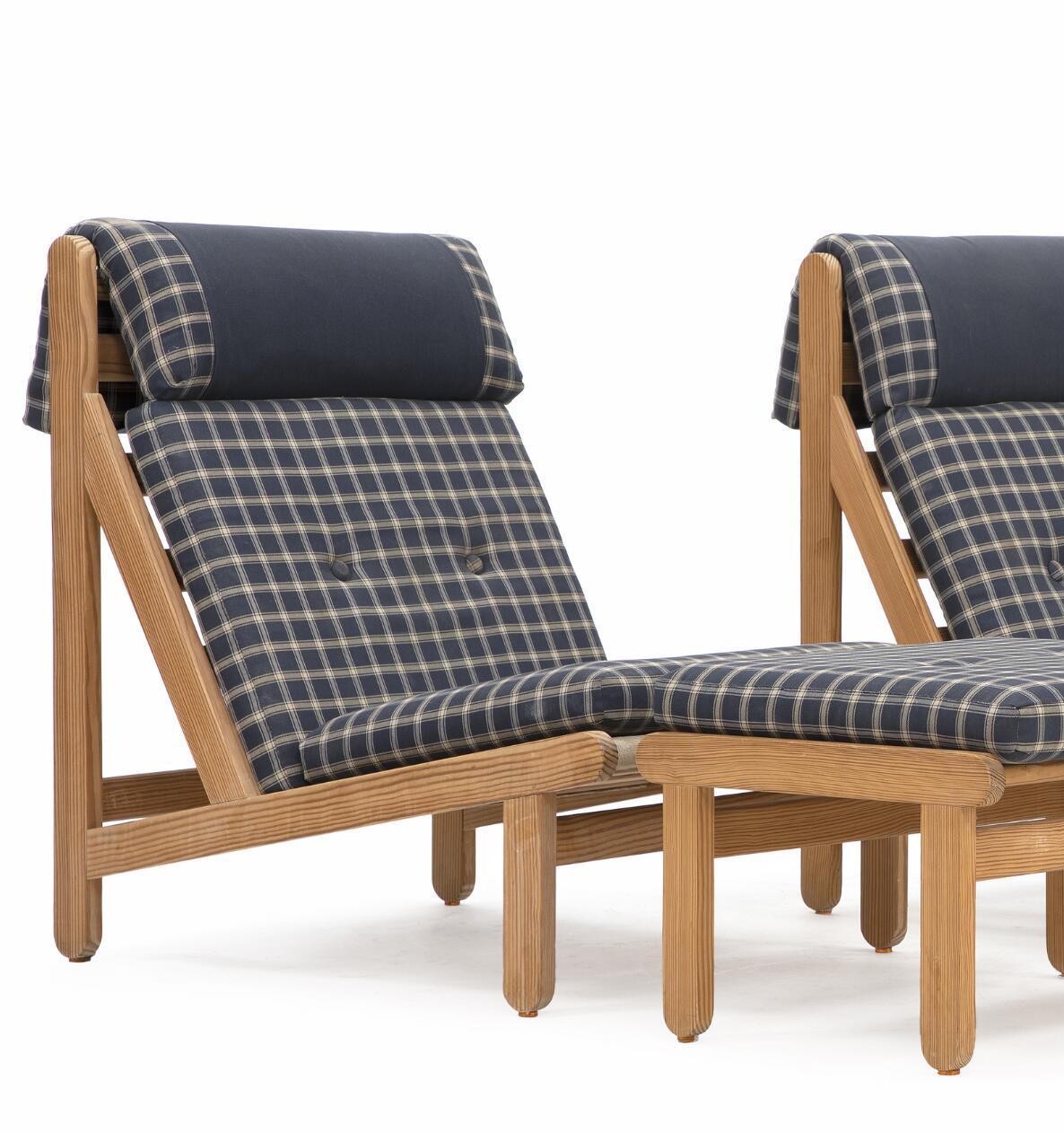 Danish Five Piece Rag Chair Set by Bernt Petersen