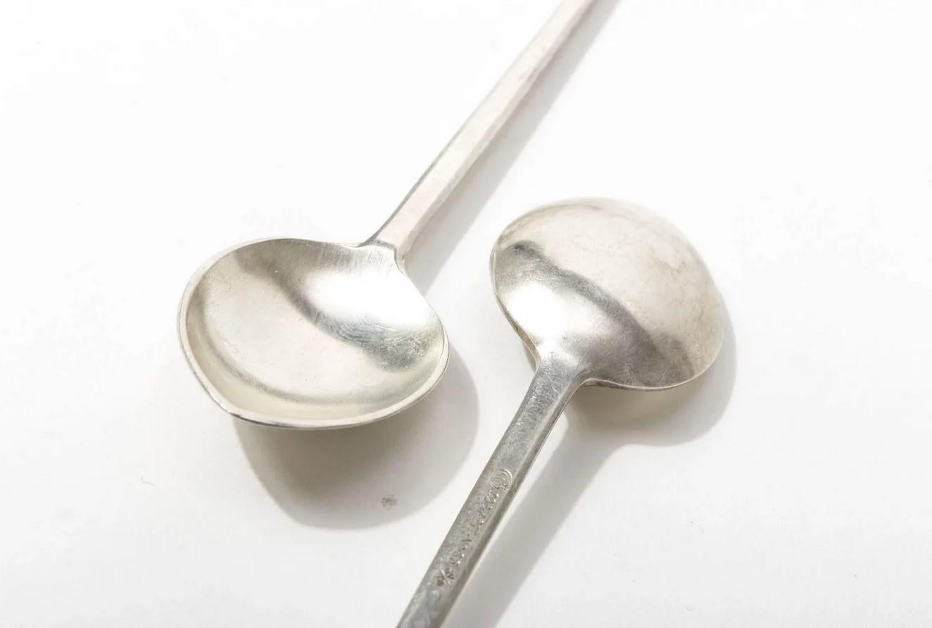 Five-Piece Set of .925 Silver Tea Spoons by Josef Hoffmann for Pott, circa 1955 2