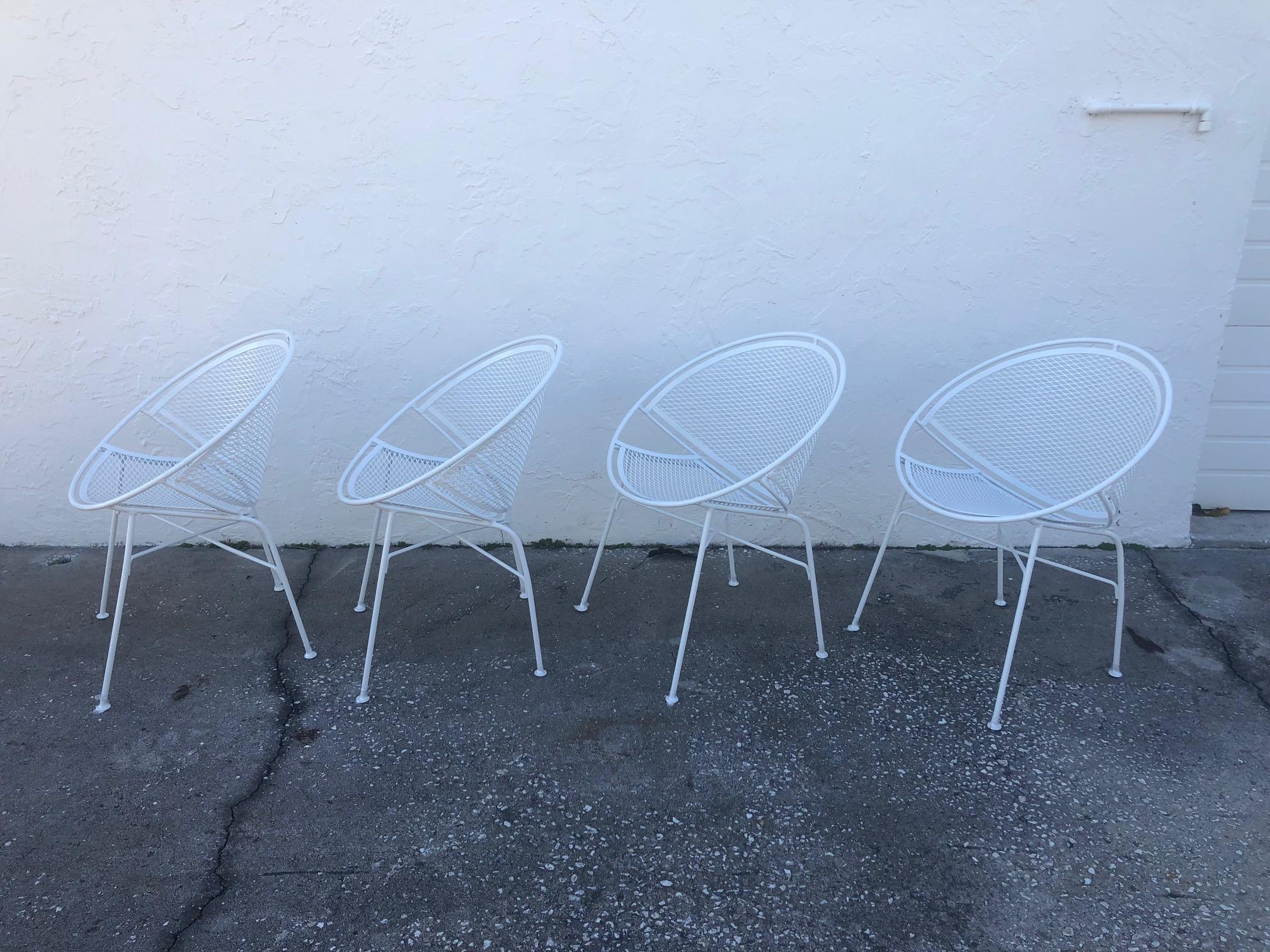 Five Piece Tempestini Salterini Radar Hoop Chairs and Table 3