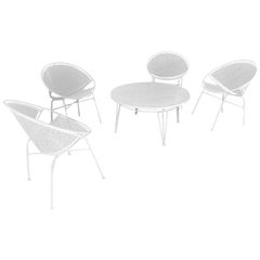 Five Piece Tempestini Salterini Radar Hoop Chairs and Table