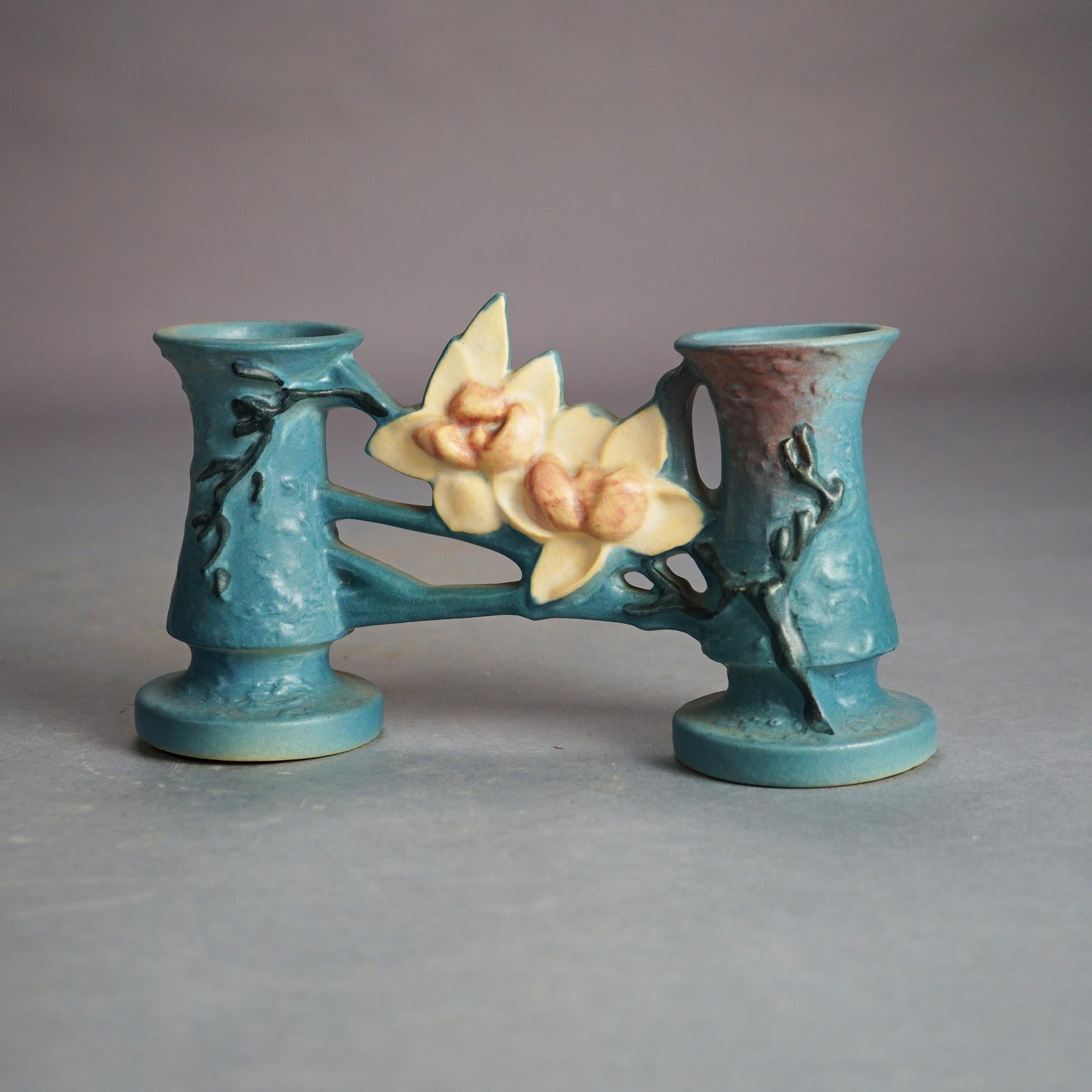 Five Pieces of Roseville Art Pottery, Zephyr Lily in Blue,  20thC 2