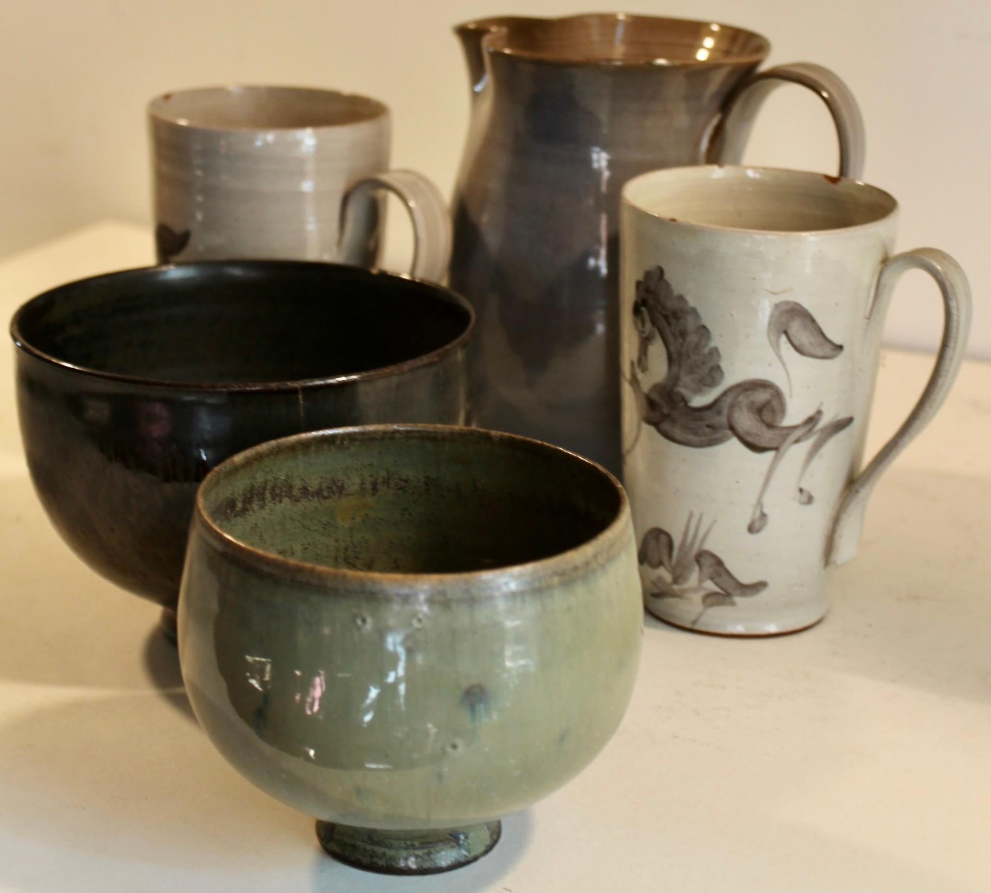 Fünf Pieces von Scheier Pottery (Moderne der Mitte des Jahrhunderts) im Angebot