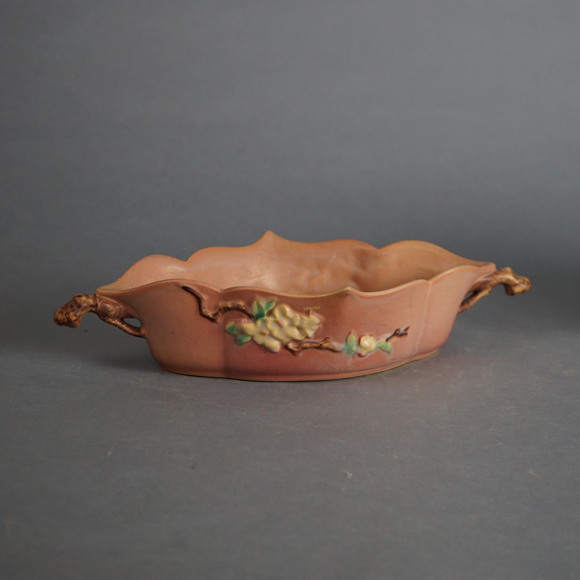 Five Pink Roseville Art Pottery in the Apple Blossom Pattern Mid 20thC 3
